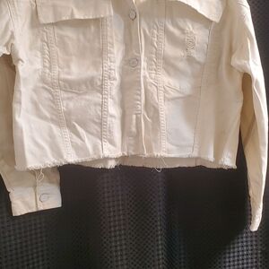 Jennifer Lopez Cream Jean Jacket Classic Style